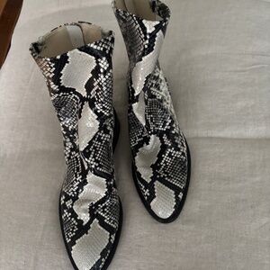 Snake Leather Italian Boots- Never worn!